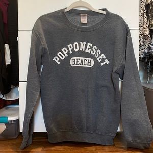 Popponesset Beach Grey Gildan Crewneck